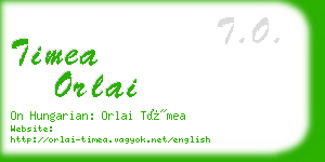 timea orlai business card